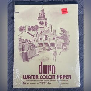 NEW Duro Art Water Color Paper Finest Quality Heavyweight 12 sheets 9"x12"‎